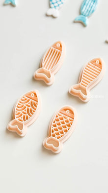 Fish Imprint Clay Cutter Set: Ocean-Inspired Polymer Clay Charms