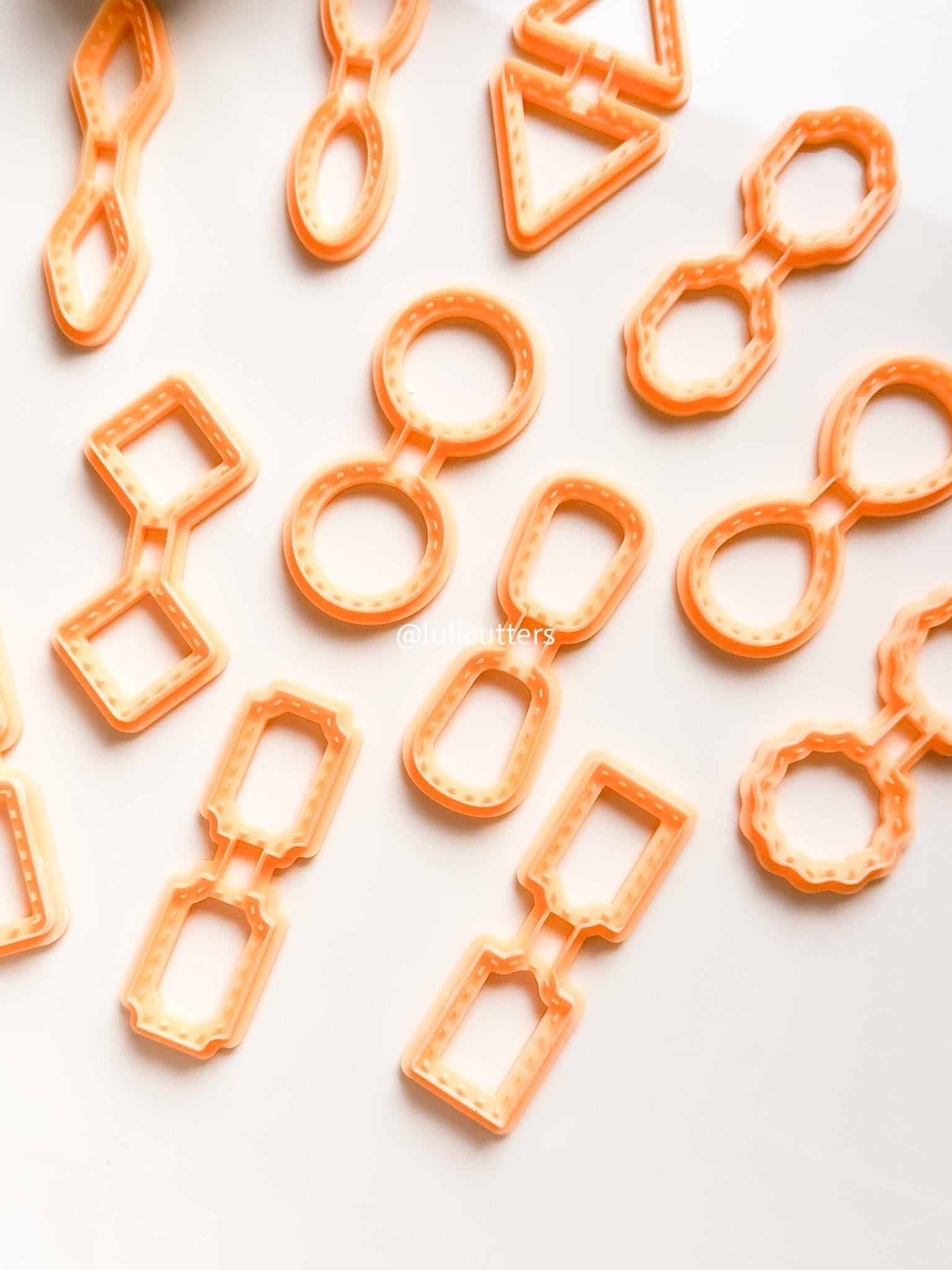 Stitch Effect Keychain Cutter: Polymer Clay Tag Maker