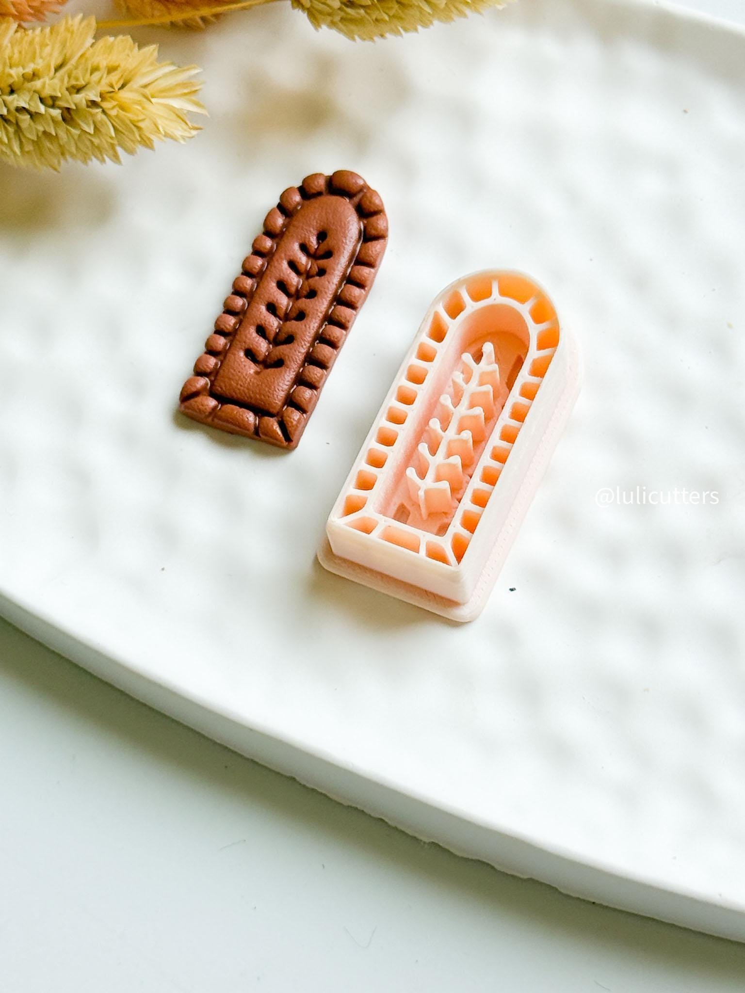 Botanical Arch Clay Cutter: Leaf Branch Detail - Polymer Jewelry Design