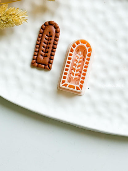 Botanical Arch Clay Cutter: Leaf Branch Detail - Polymer Jewelry Design