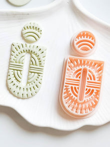 Tribal Weave Clay Cutter Set Textured Geometric Earring Design
