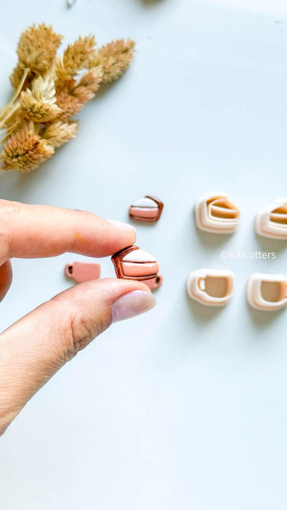 Autumn Stud Cutter Set Fall Mini Polymer Clay Earring Pack