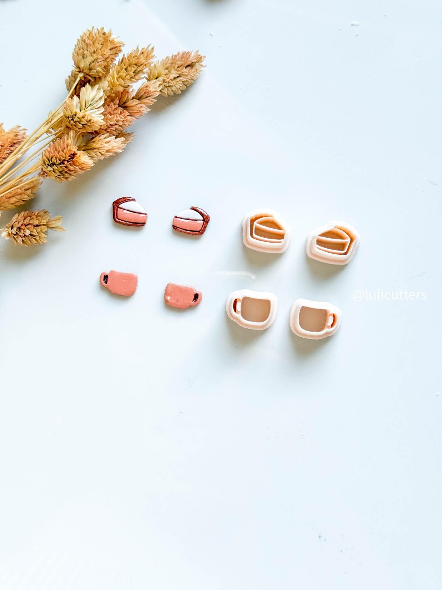 Autumn Stud Cutter Set Fall Mini Polymer Clay Earring Pack