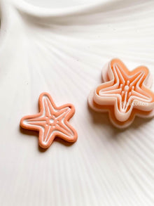 Starfish Clay Earring Cutter Imprint Design in 25mm, 30mm, or 35mm