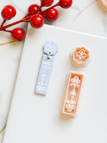 Floral Bar Polymer Clay Cutter Set Rectangle Drop Earring Shapes