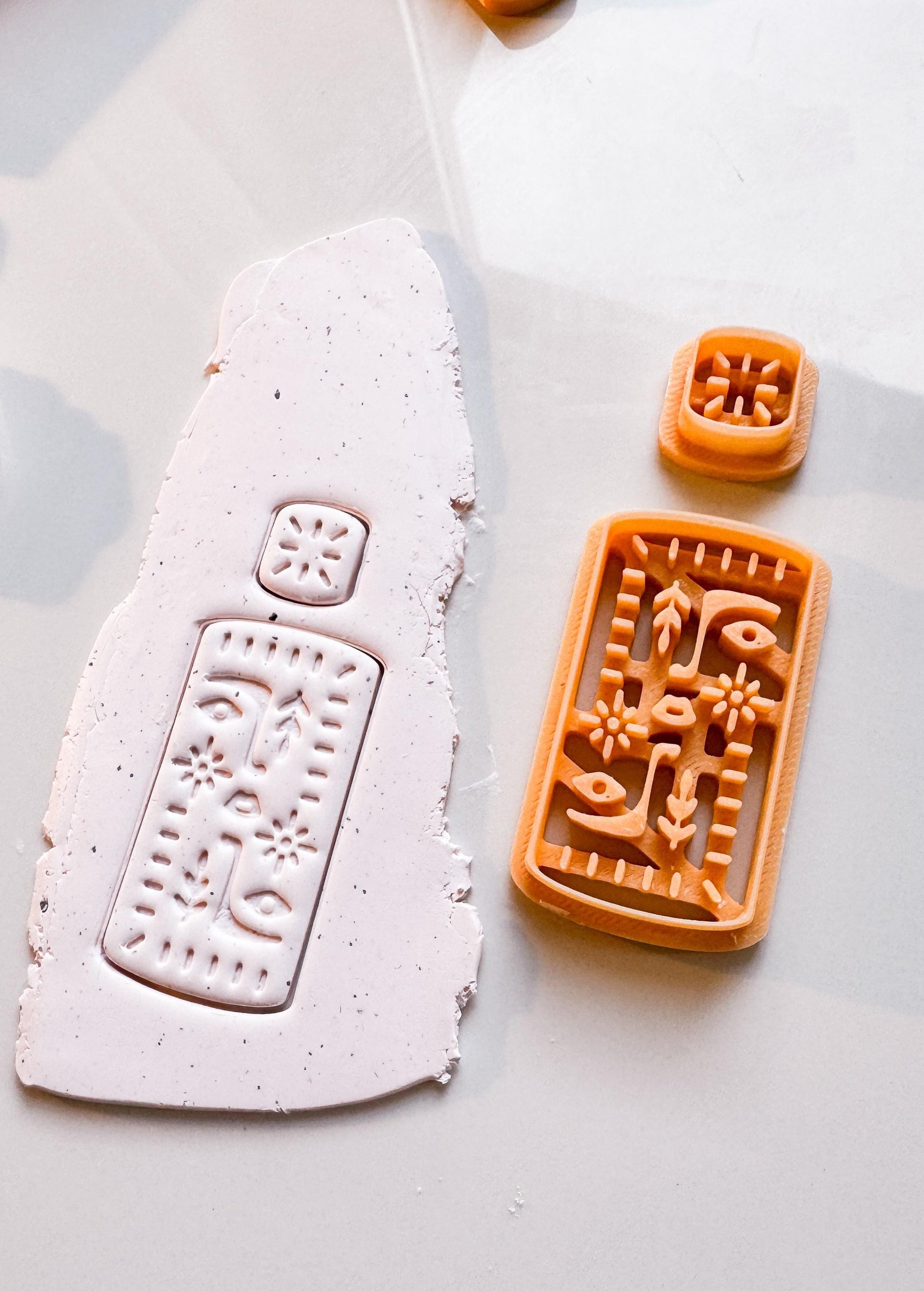 Aztec Pattern Clay Cutter: Tribal Earring, Pendant DIY