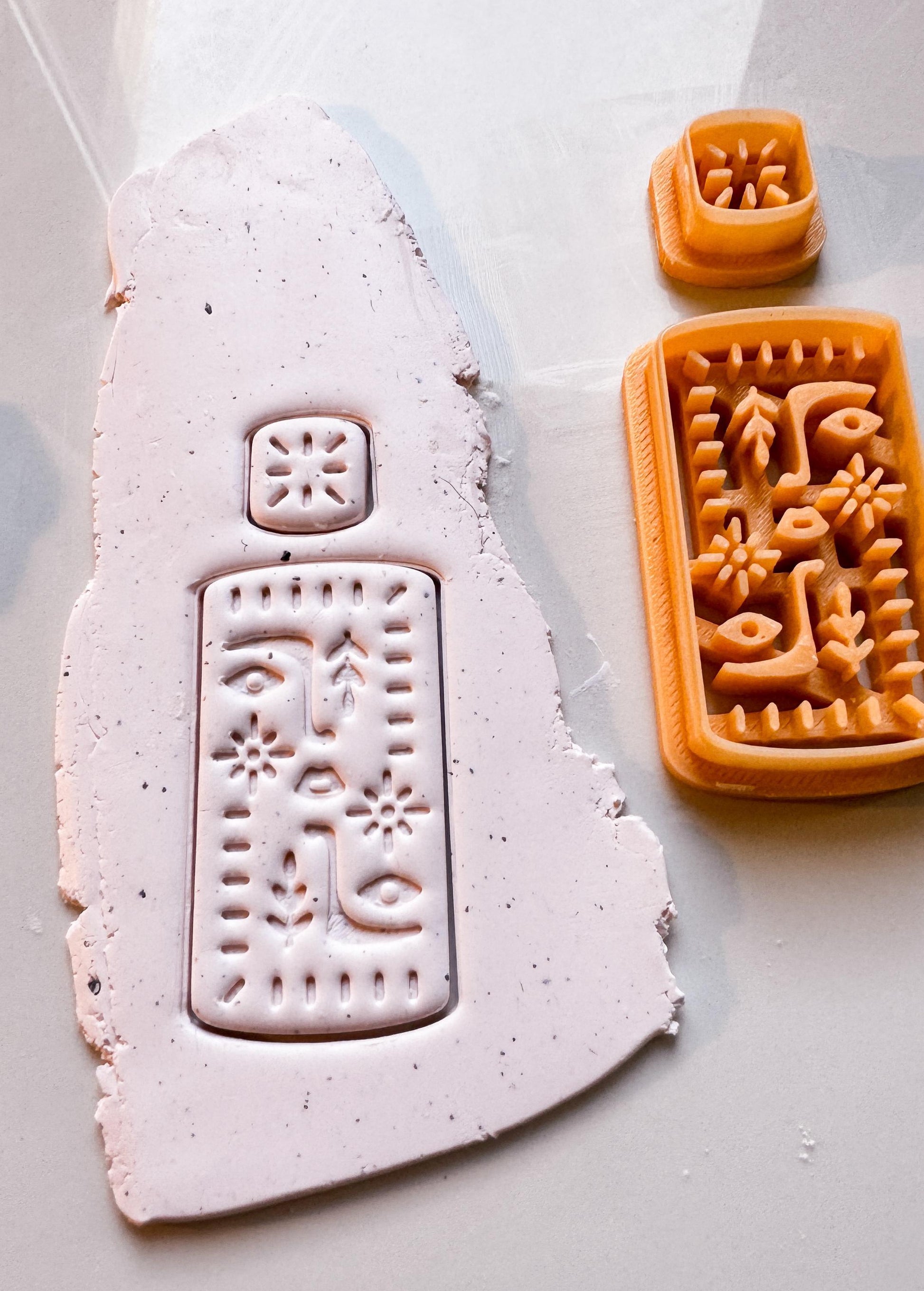 Aztec Pattern Clay Cutter: Tribal Earring, Pendant DIY