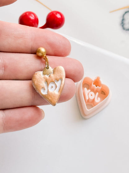 Winter Fairy Joy Heart Polymer Clay Cutter Set Holiday Earrings & Jewelry