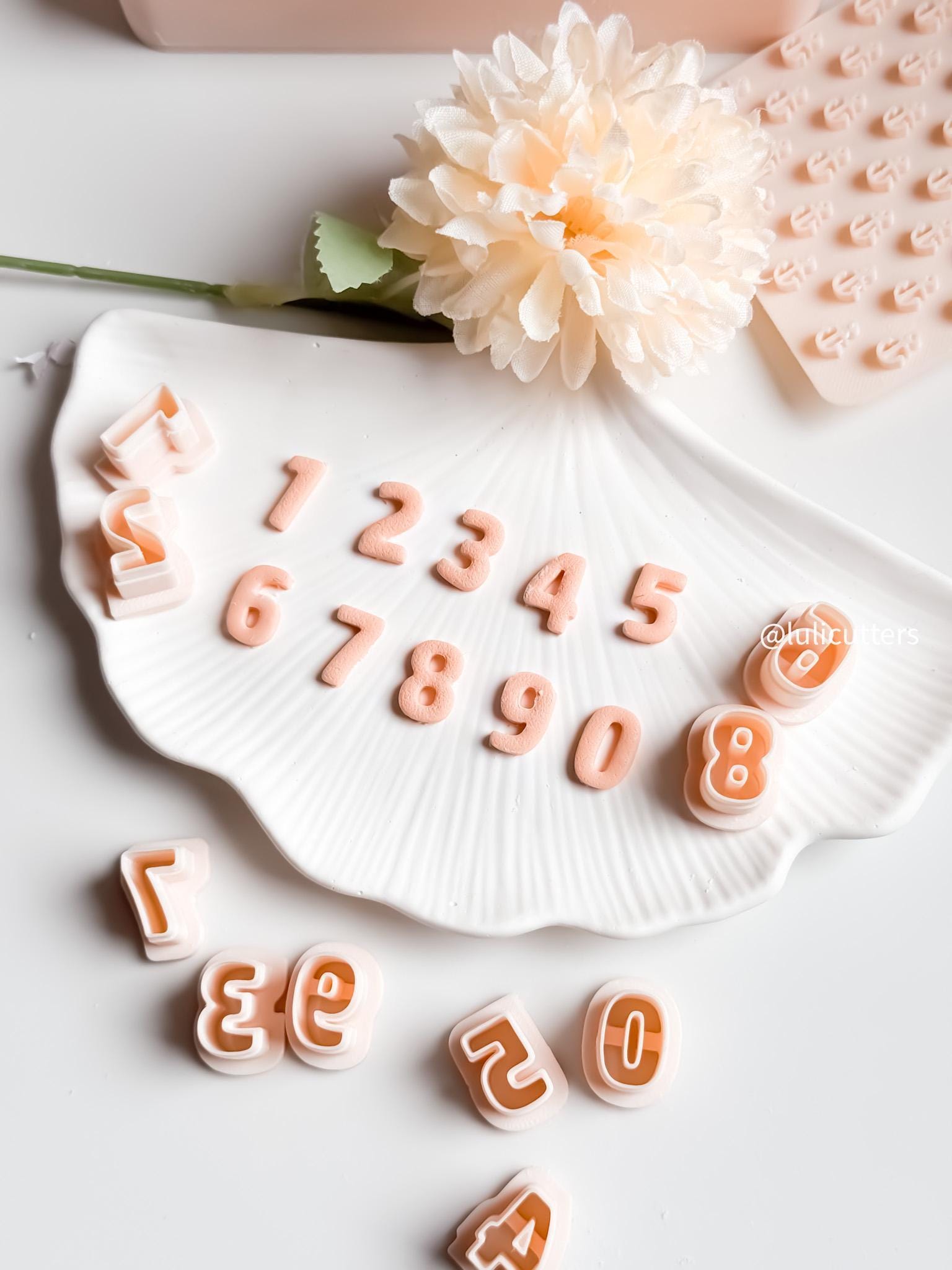 Number Clay Cutter Set: Polymer Clay, Cake Topper (15-30mm)