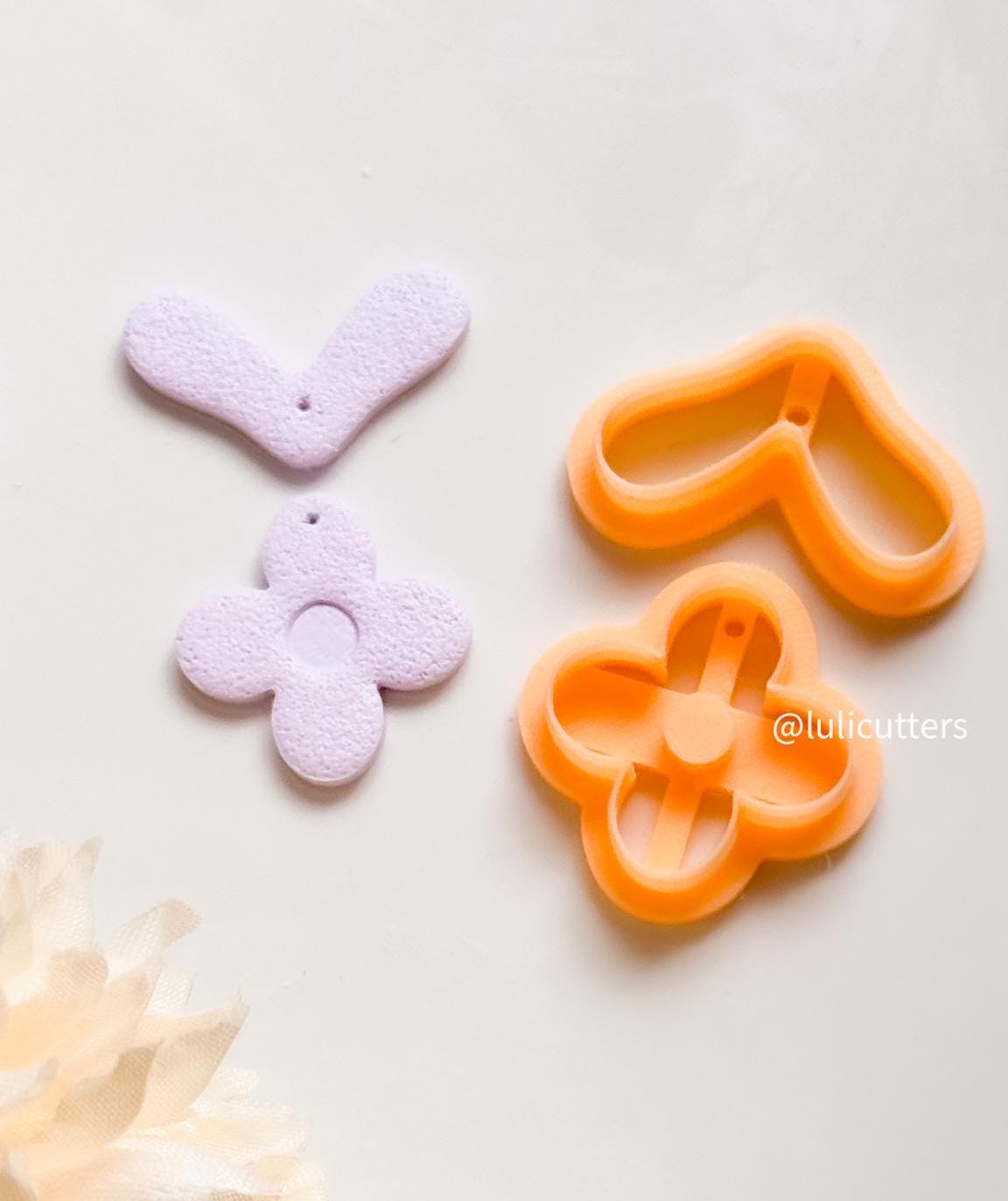 Flower and Leaf Polymer Clay Cutter Cute Shapes for Earrings, Jewelry, Crafts