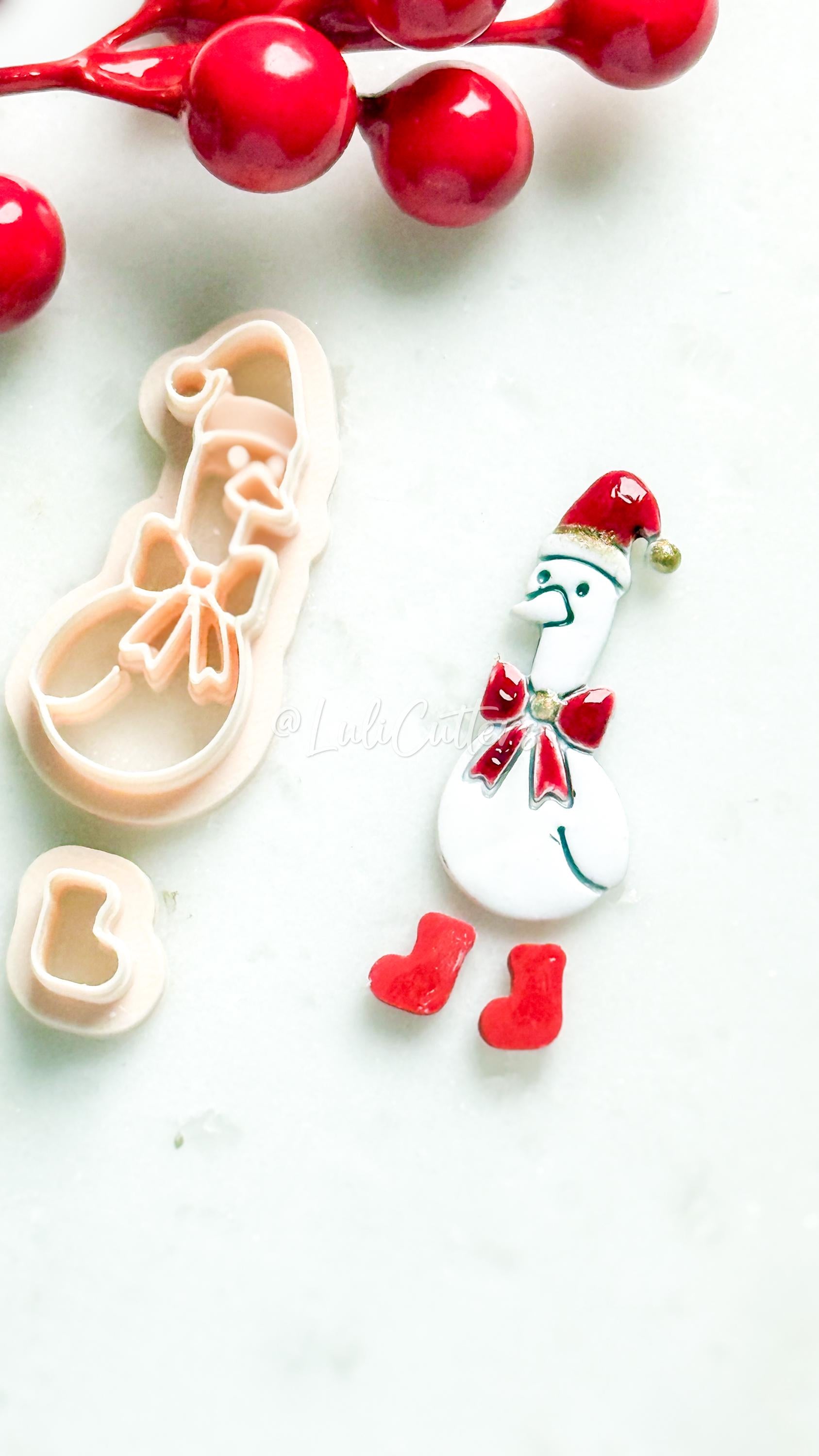 Christmas Goose Clay Cutter Set – Polymer Clay Earring/Charm Cutters