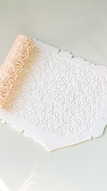 Bow Pattern Texture Roller Tool for Polymer Clay Earrings and Crafts