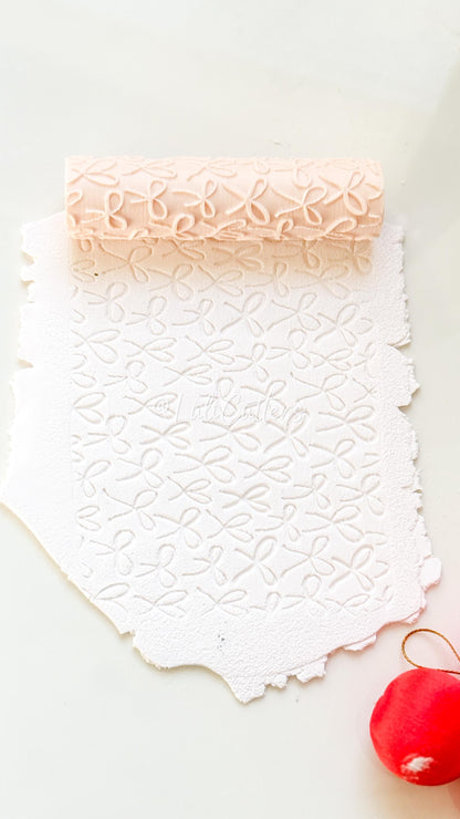 Bow Pattern Texture Roller Tool for Polymer Clay Earrings and Crafts