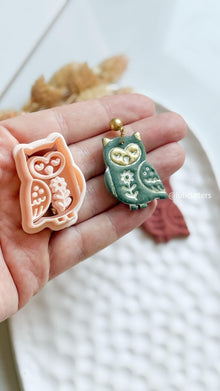 Nordic Owl Polymer Clay Cutter for Earrings and Ornaments