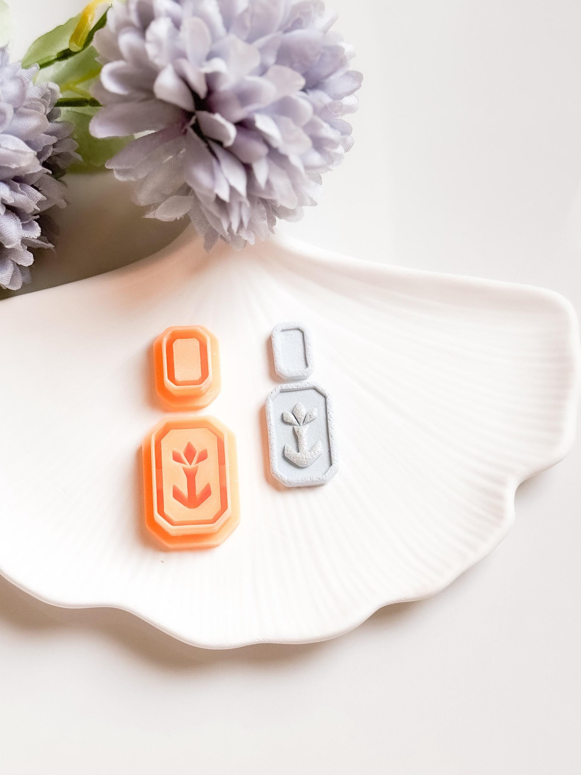 Anchor Clay Cutter: Modern Nautical Earring, Polymer Clay Jewelry