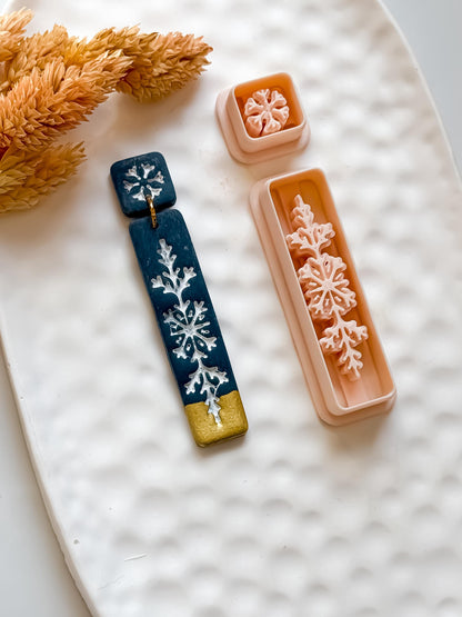 Snowflake Bar Polymer Clay Earring Cutter Christmas Dangle Earring Jewelry Tool