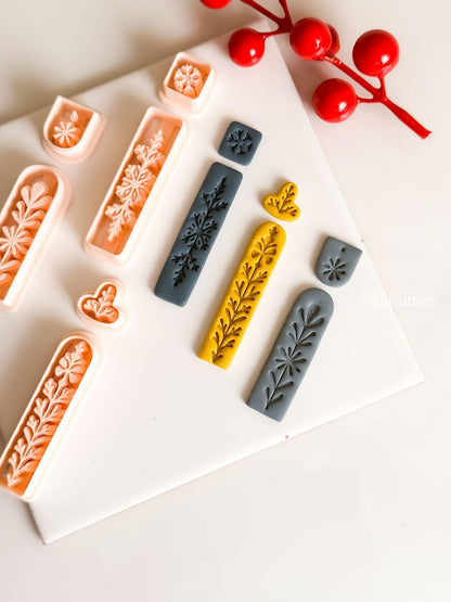 Snowflake Bar Polymer Clay Earring Cutter Christmas Dangle Earring Jewelry Tool