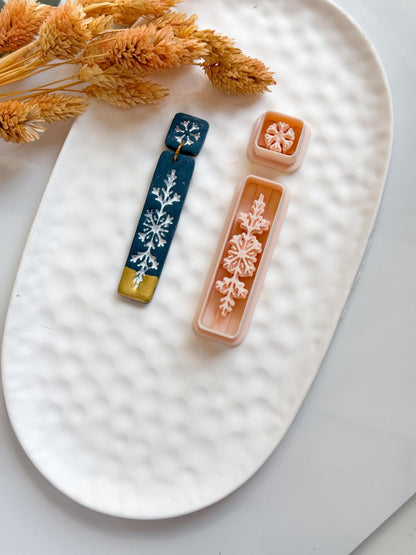 Snowflake Bar Polymer Clay Earring Cutter Christmas Dangle Earring Jewelry Tool