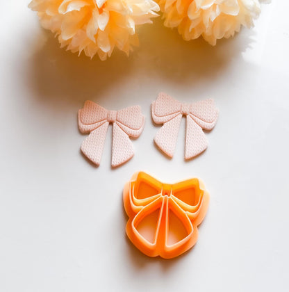 Bow Earring Clay Cutter: Sharp Edge Ribbon Tool