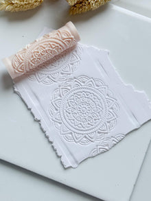 Mandala Circle Floral Polymer Clay Roller Embossing Texture Tool
