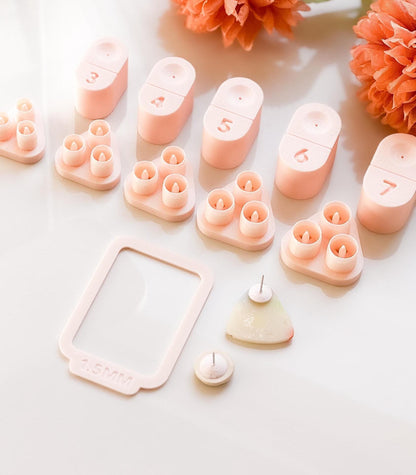 Polymer Clay Earring Post Embedder Tool Backing Discs & Post Embedding Set