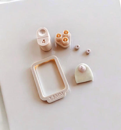 Polymer Clay Earring Post Embedder Tool Backing Discs & Post Embedding Set