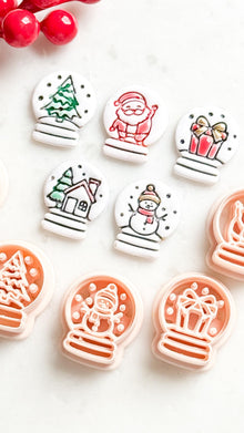 Snow Globe Clay Cutters – Christmas Polymer Clay Earring or Pendant Shapes
