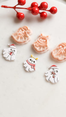 Christmas Ghost Clay Cutters – Holiday Earrings, Charms (25-45 mm)