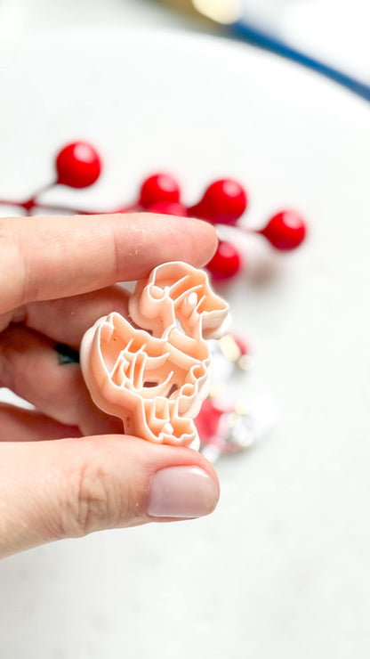 Santa Goose Clay Cutter: Polymer Clay Earring & Charm Tool