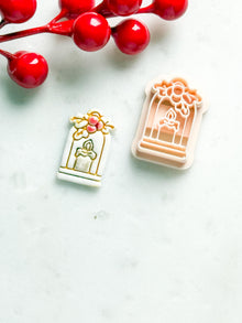 Christmas Candle Polymer Clay Cutter Holiday Window Embossed Shape