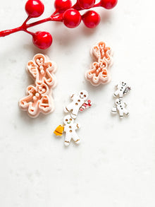 Gingerbread Couple Clay Cutter Set – Christmas Polymer Clay Earring Shape
