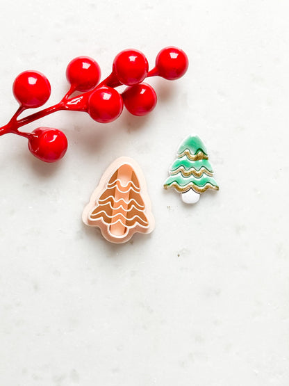 Christmas Tree Polymer Clay Cutter Layered Evergreen Shape