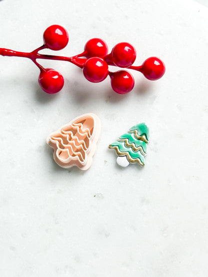 Christmas Tree Polymer Clay Cutter Layered Evergreen Shape