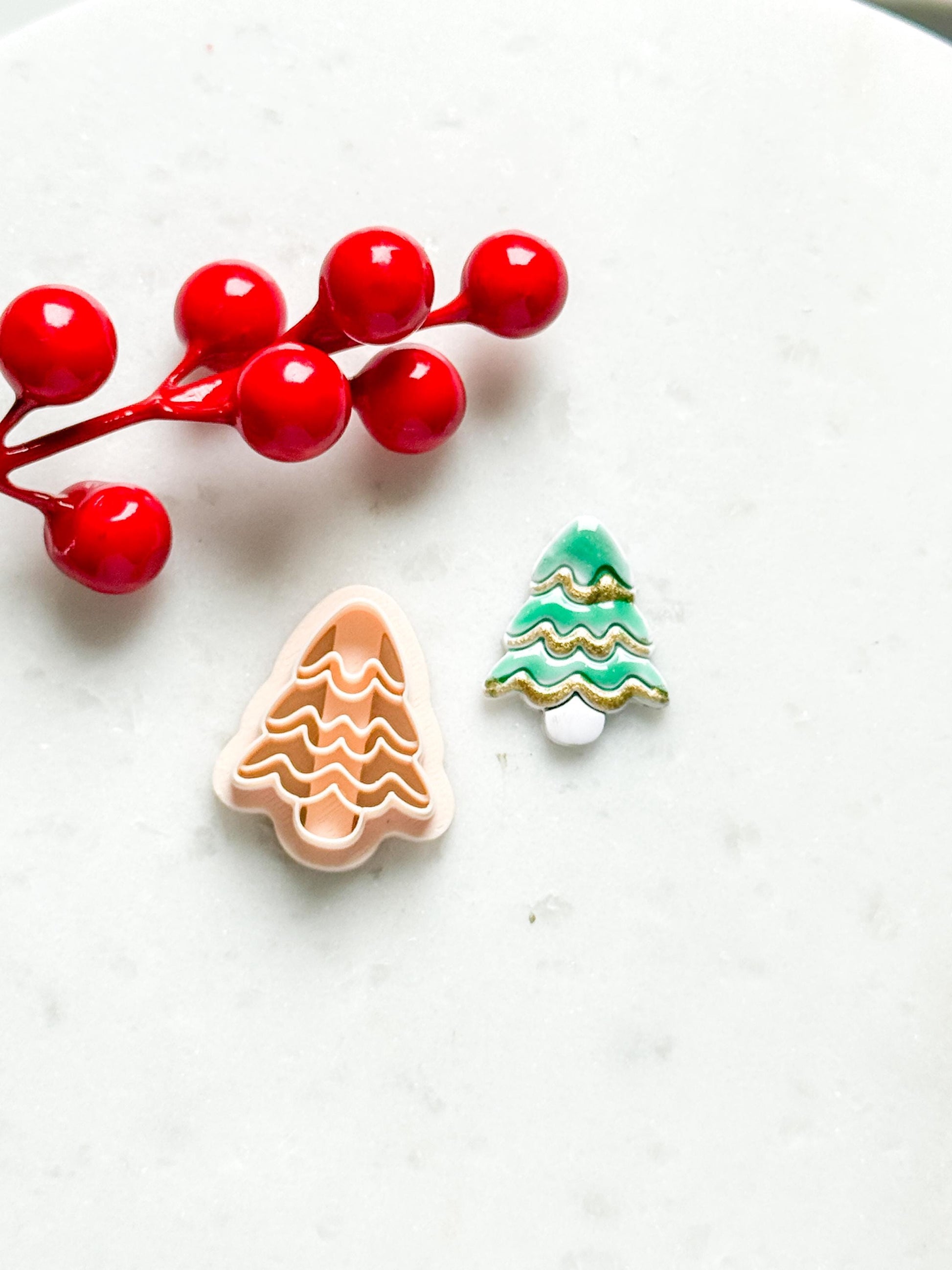 Christmas Tree Polymer Clay Cutter Layered Evergreen Shape