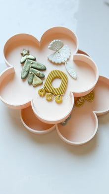 Flower Jewelry Display Tray – Stackable Organizer for Earrings, Findings & Tools