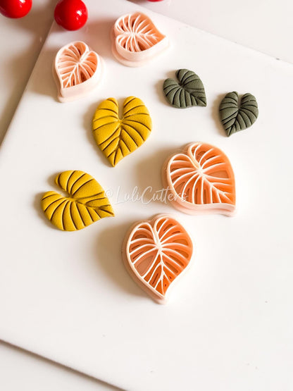 Monstera Leaf Polymer Clay Cutter Tropical Leaf Design for Earrings & Jewelry