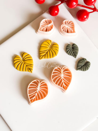 Monstera Leaf Polymer Clay Cutter Tropical Leaf Design for Earrings & Jewelry