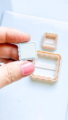 Scalloped Square Polymer Clay Cutter Wavy Edge Shape Tool for Earrings and Jewelry Making