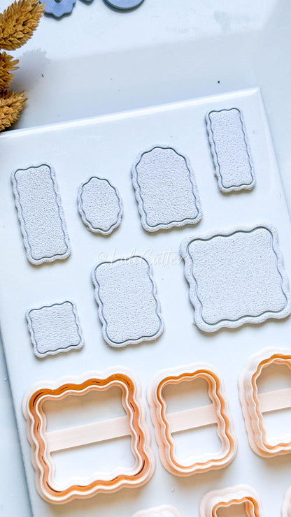 Scalloped Square Polymer Clay Cutter Wavy Edge Shape Tool for Earrings and Jewelry Making