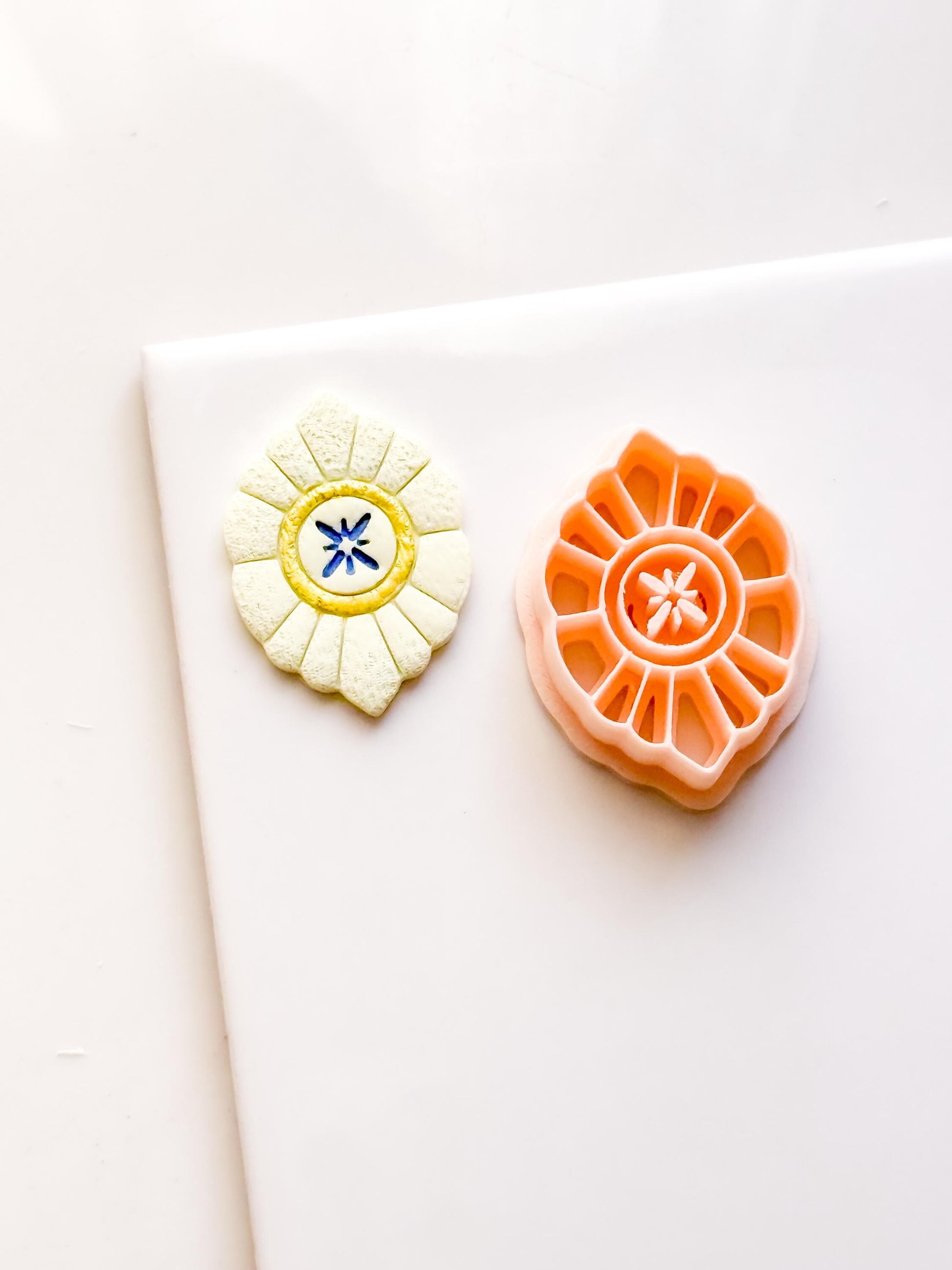 Polymer Clay Floral Medallion Cutter Sunburst Petal Design