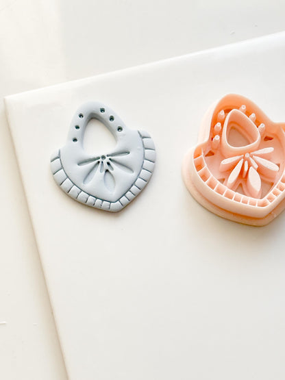 Boho Teardrop Polymer Clay Cutter Embossed Geometric Earring Shape