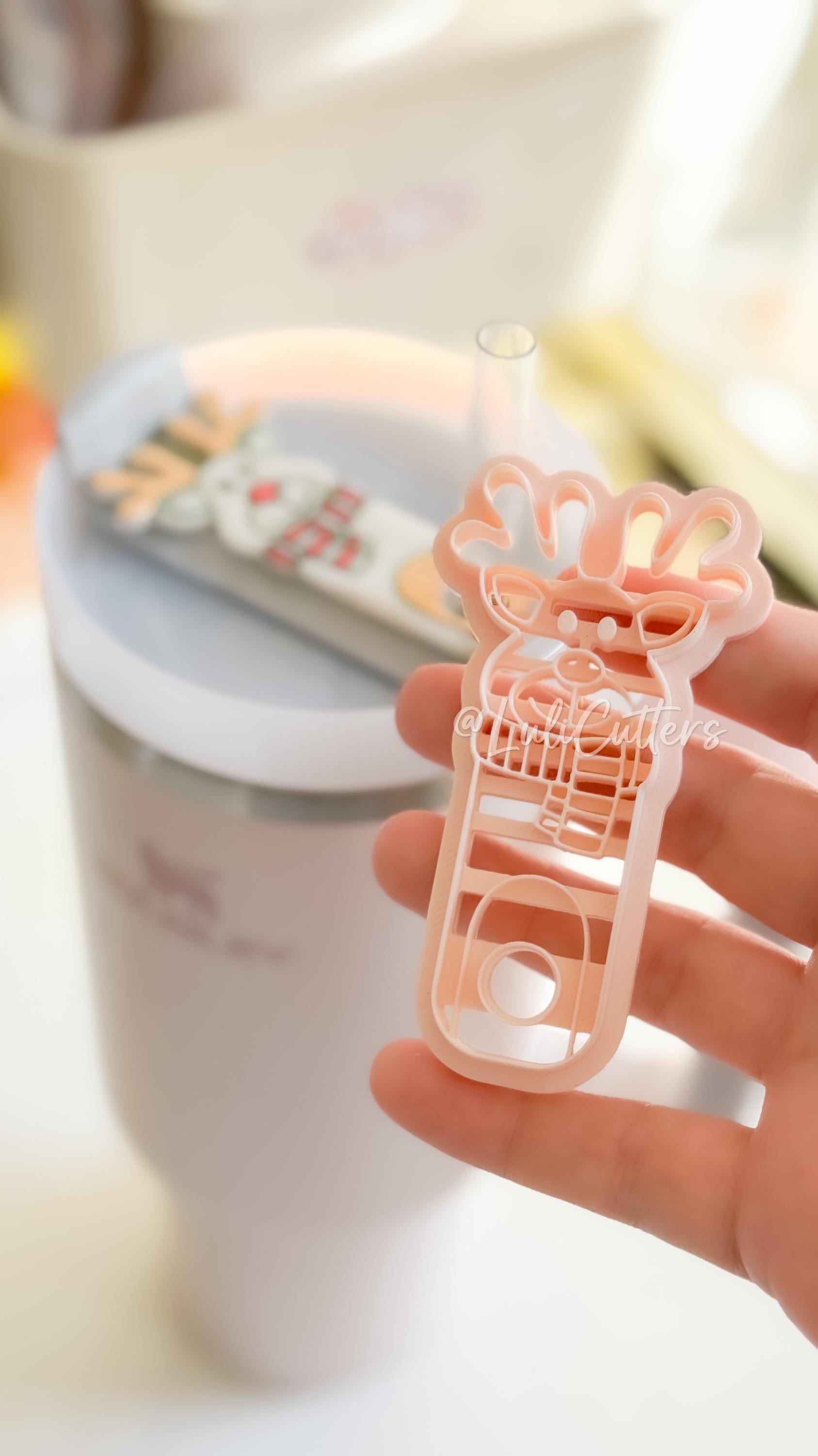 Santa and Reindeer Clay Cutters – Christmas Stanley Tumbler Topper Polymer Clay Tools