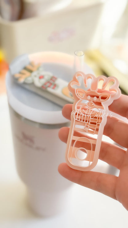 Santa and Reindeer Clay Cutters – Christmas Stanley Tumbler Topper Polymer Clay Tools