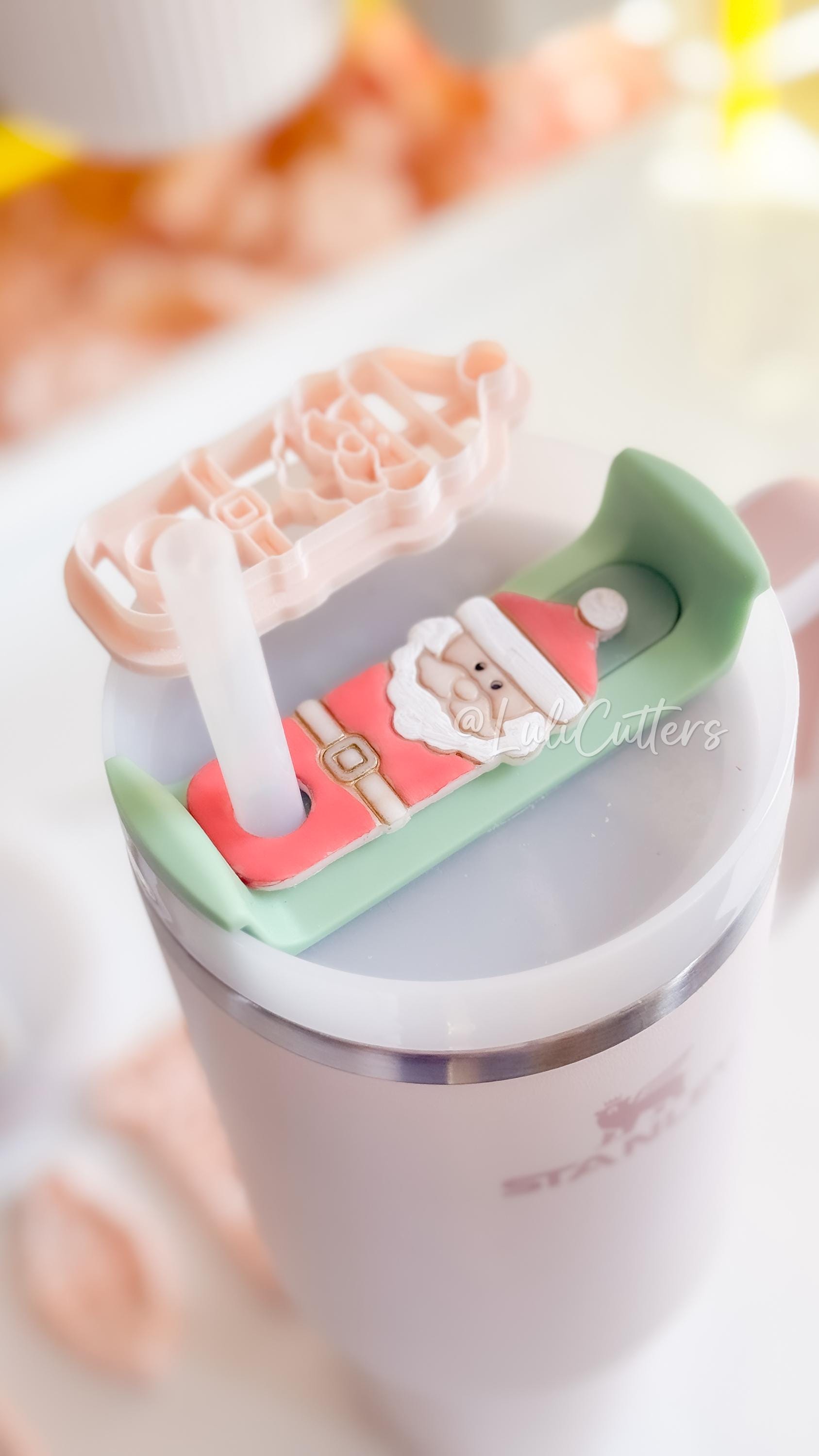 Santa and Reindeer Clay Cutters – Christmas Stanley Tumbler Topper Polymer Clay Tools