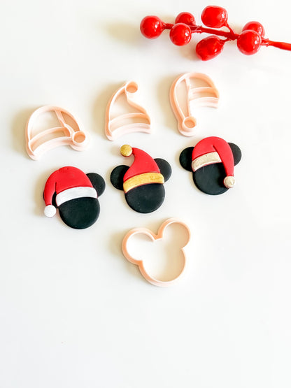Santa Hat Mouse Clay Cutter Set - Christmas Earring & Charm Tool