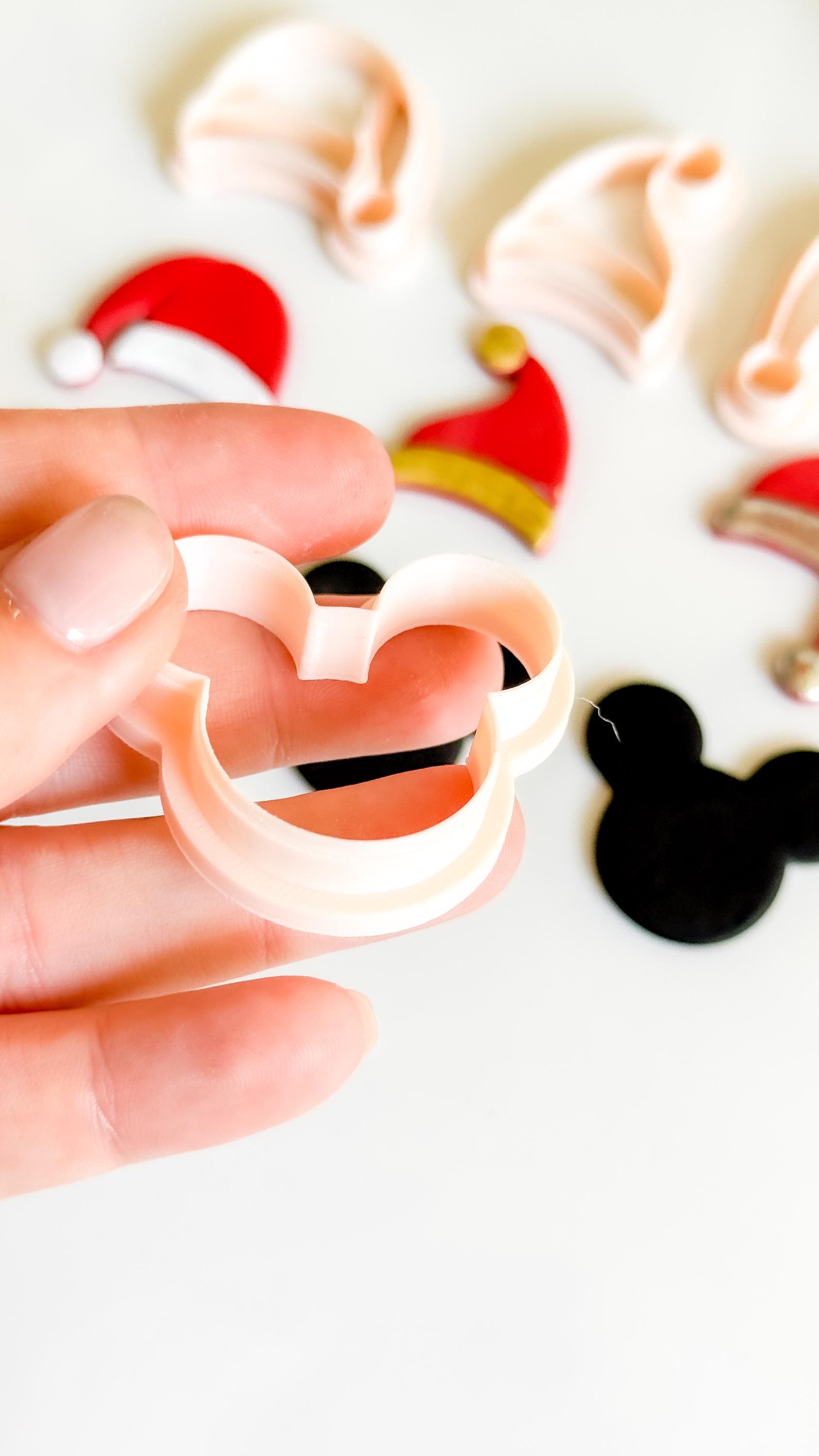 Santa Hat Mouse Clay Cutter Set - Christmas Earring & Charm Tool