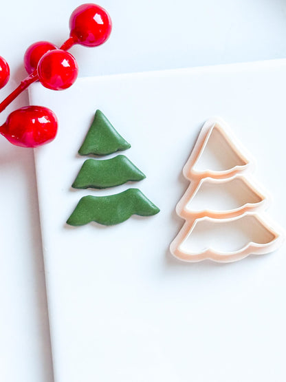 Christmas Tree Clay Cutter – Layered Pine Shape Polymer Clay Tool