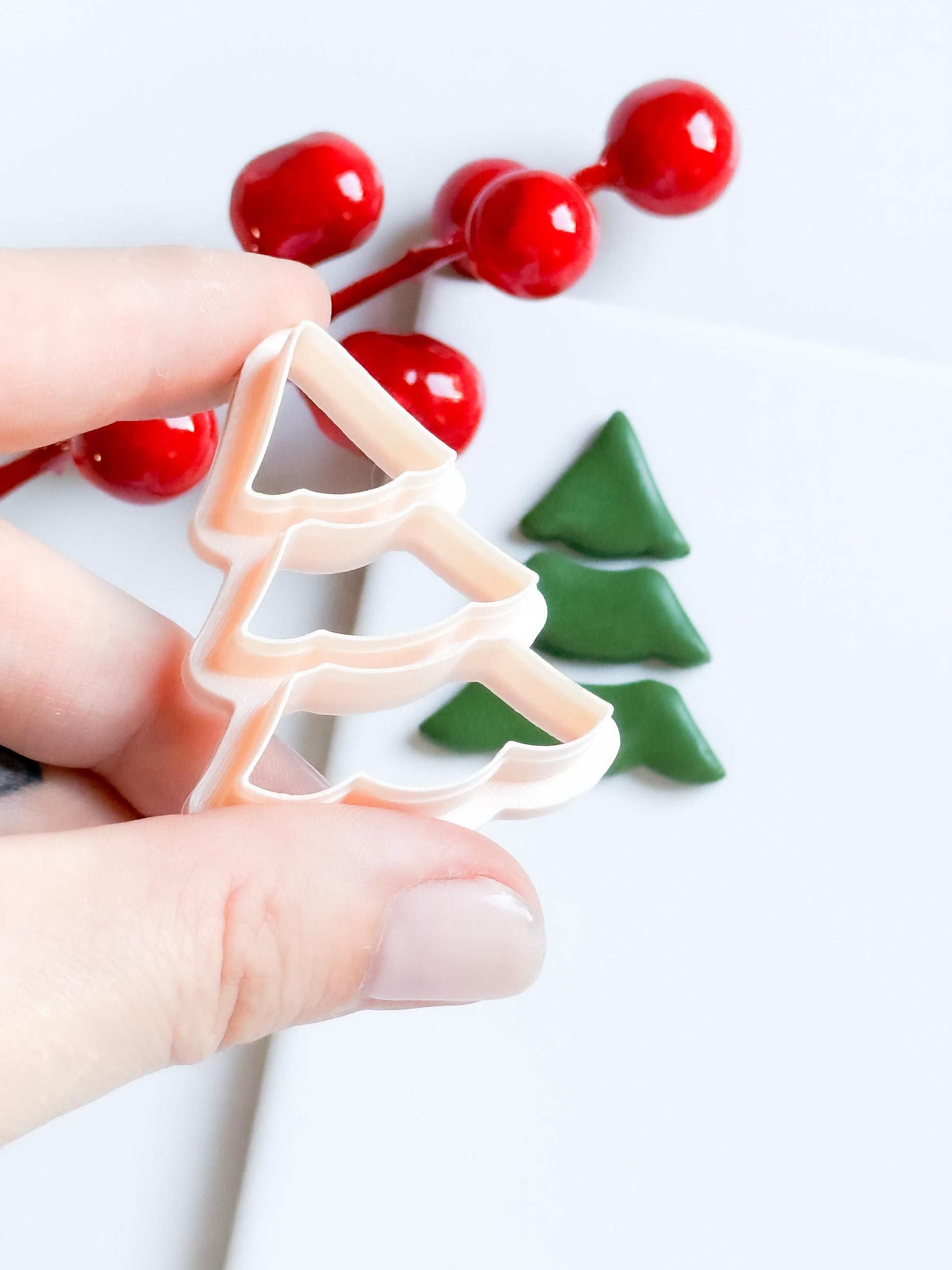 Christmas Tree Clay Cutter – Layered Pine Shape Polymer Clay Tool