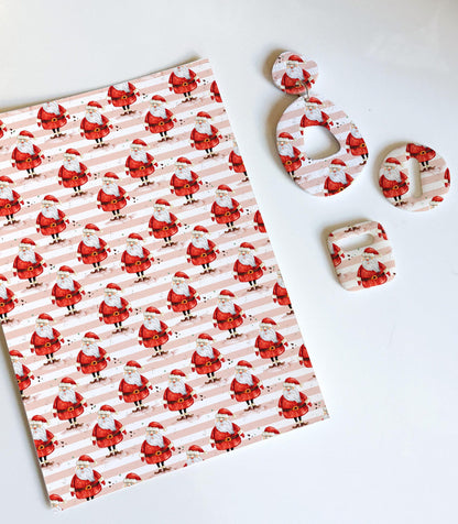 Christmas Tree & Santa Transfer Papers – Festive Polymer Clay Surface Designs