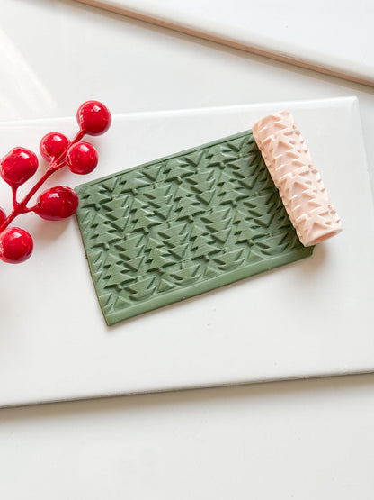 Christmas Tree Embossing Roller – Holiday Pattern Roller for Polymer Clay